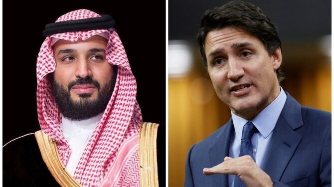Discussion on Regional Developments Between Saudi Crown Prince and  Canada’s Trudeau