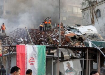 Who was the Iranian military commander killed in the Damascus strike?