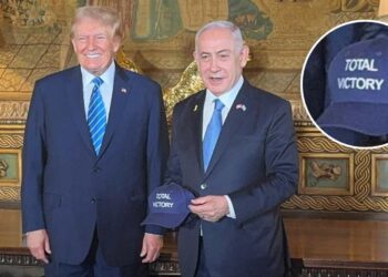 Netanyahu Gifts Trump “TOTAL VICTORY” Hat During Meeting