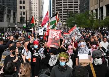There's nothing to celebrate: Gaza protests continue around DNC