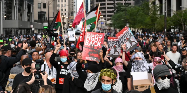 There's nothing to celebrate: Gaza protests continue around DNC